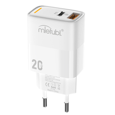 20W PD USB-C & USB-A Dual-Port Fast Wall Charger